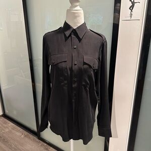 Mother 100% silk button down